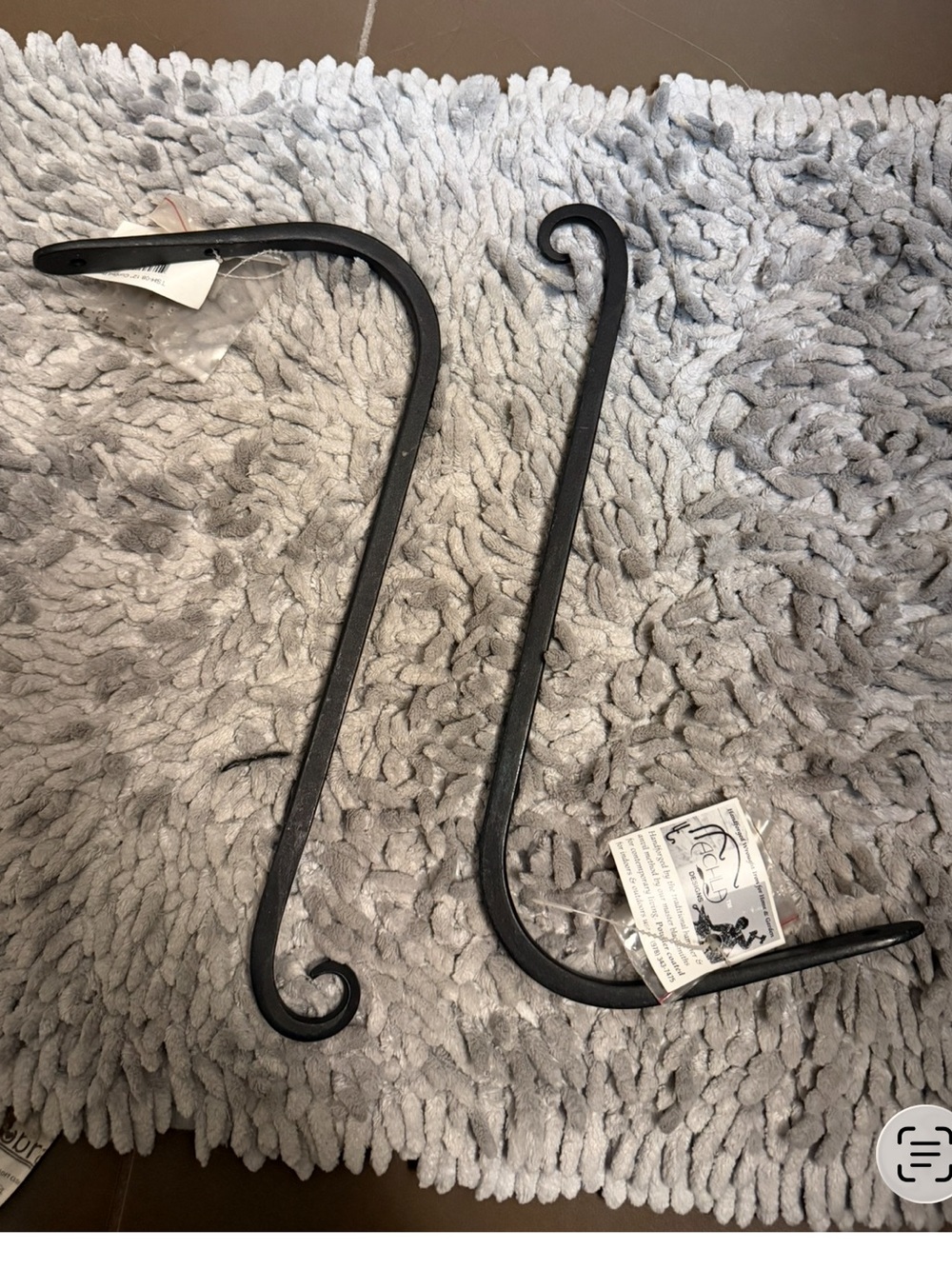 Tachla Designs Hand Hammered Blacksmith Wrought Iron Decor Black Plant Hanger 2 - Picture 2 of 10